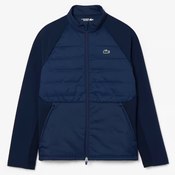 Lacoste Men's High-Neck Quilted Golf Jacket - Picture 1 of 6